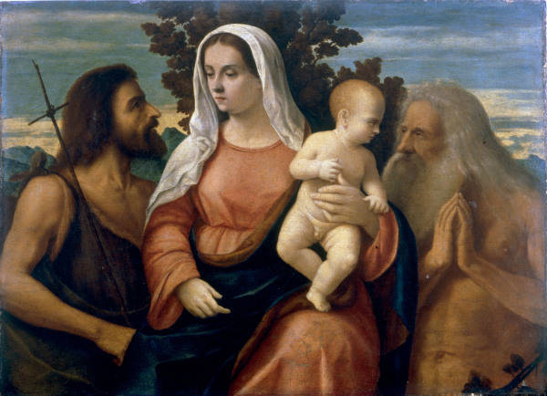 Palma Vecchio, Maria mit Kind u. Hlgen. von 