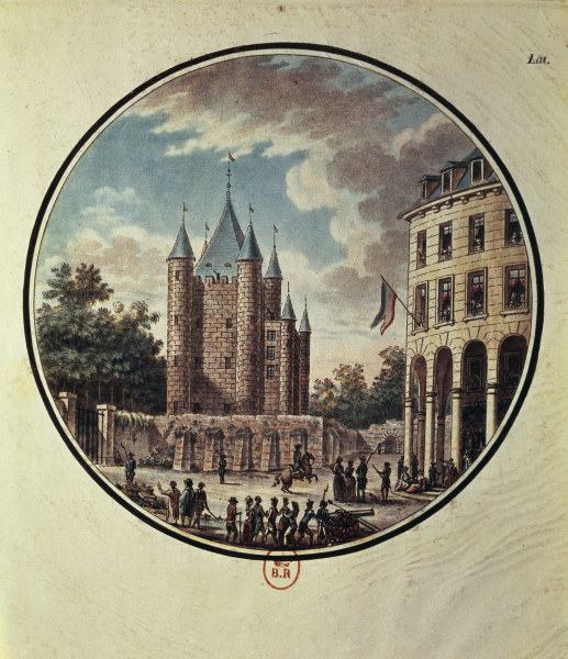 Paris, Temple, Aquatinta um 1790 von 