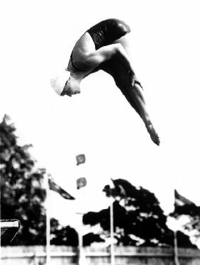 Pat Mc Cormick the first diver to win back-to-back Olympic gold medals in platform and springboard d in 1952 an
