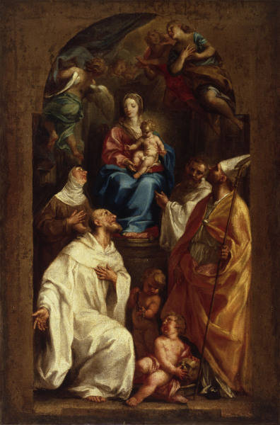 P.Batoni, Maria mit Kind u.Heiligen von 