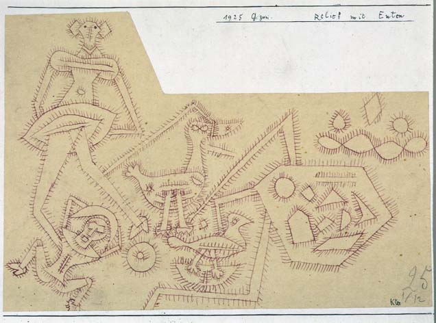Relief with Ducks, 1925 (no 162) (pen on paper on cardboard)  von 