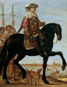 Reiterbildnis Christian IV. vor dem Sund mit Kronborg