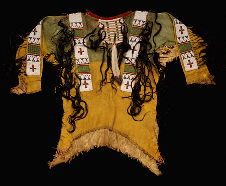 Sioux Beaded And Fringed Hide Warrior''s Shirt von 