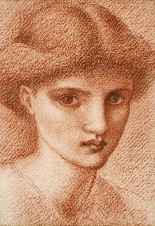 Study Of A Girl''s Head Sir Edward Coley Burne-Jones (1833-1898) von 
