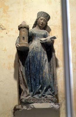 Saint Barbara (painted stone) von 