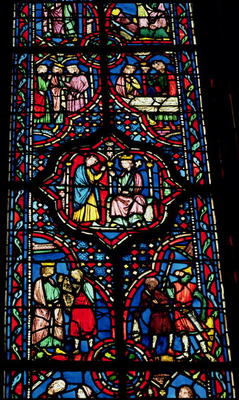 Scenes from the life of King David, 13th century (stained glass) von 