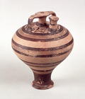 Stirrup Jar, Mycenaean, c.1500-1200 BC (painted earthenware) 15th