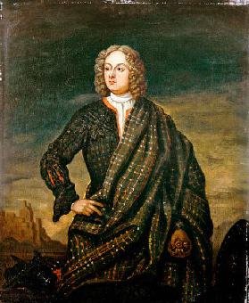 Portrait Of Andrew Macpherson Of Cluny (1640-1666), Three Quarter Length, In Plaid, His Left Hand Re
