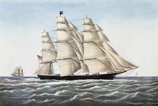 The Clipper Ship Flying Cloud , published by  Currier & Ives von 