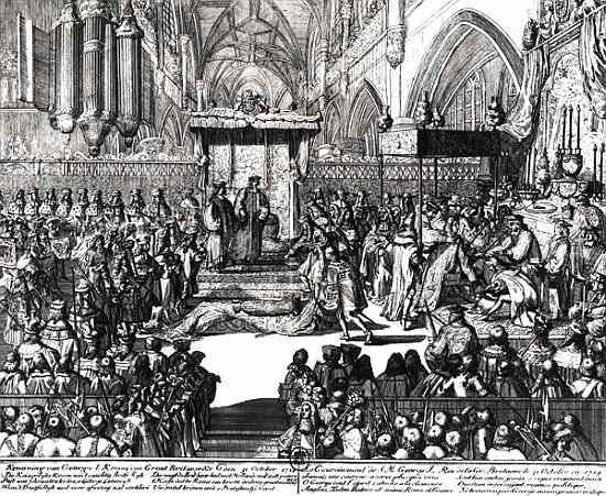 The Coronation of King George I (1660-1727) at Westminster Abbey, 31st October 1714 von 