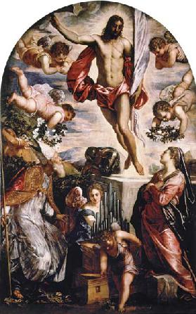 Tintoretto, Auferstehung Christi m.Hlgen