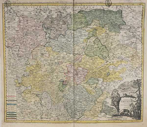 Thüringen, Landkarte 1729 von 