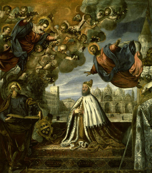Tintoretto/ Pietro Loredan dankt Madonna von 