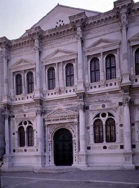 The Facade, begun by Pietro Buon and completed by Antonio Scarpagnino (1465/70-1549) in 1536 (photo) 19th