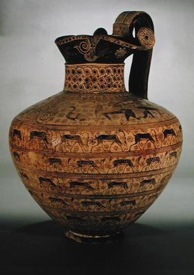 The 'Levy Oinochoe', an East Greek Orientalizing vase decorated with rows of fabulous animals and wi von 