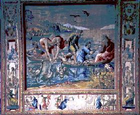 The Miraculous Draught of Fishes, from the Brussels Tapestries, replicas of Raphael's Vatican series C19th
