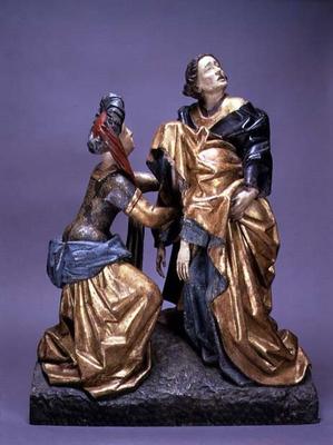 The Virgin Fainting, attributed to Burgos (polychrome wood) von 