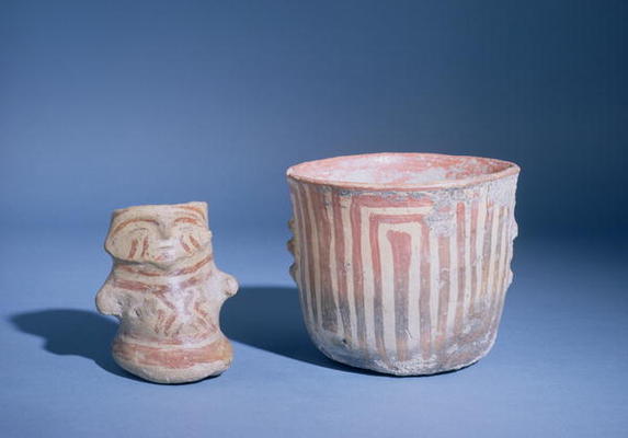 Vessels from Hacilar, Turkey, c.5500-00 BC (painted pottery) von 