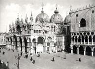 View of the Church of S. Marco and Palazzo Ducale (b/w photo) 1844