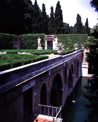 View of the entrance to the park and the watergarden, designed for Giuliano de'Medici (1478-1534) by von 