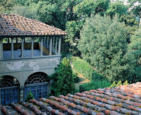 View of the Loggia from the South West, Villa Medicea di Careggi (photo) von 