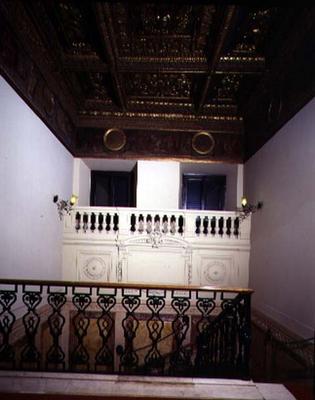 View of the stairs with coffered ceiling dating from the time of Alessandro de'Medici (1510-37) (pho von 