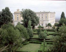 View of the villa and garden, designed by Jacopo Vignola (1507-73) and his successors for Cardinal A 17th