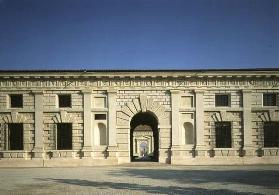 View of the western facade designed by Giulio Romano (1499-1546), 1524-34 (photo) (for detail see 78 C19th