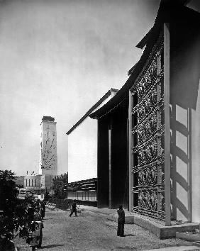 World Fair, Paris: the pavilion of metal : wrought iron door by Raymond Subes 1937