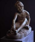 Young Neapolitan fisherboy playing with a tortoise by Francois Rude (1784-1855) (marble) C19th