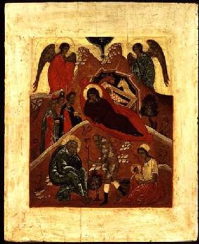 Icon of the Nativity, the Adoration of the Magi and the Temptation of St. Joseph c.1500