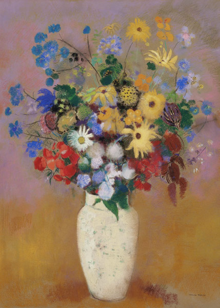 Blumen in einer Vase von Odilon Redon