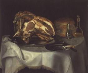 Still Life with Joint of Beef on a Pewter Dish c.1750-60