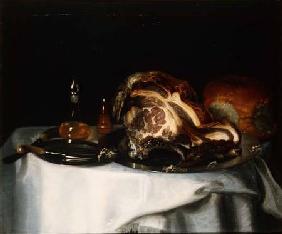 Still life with meat and bread (pair of 78161)