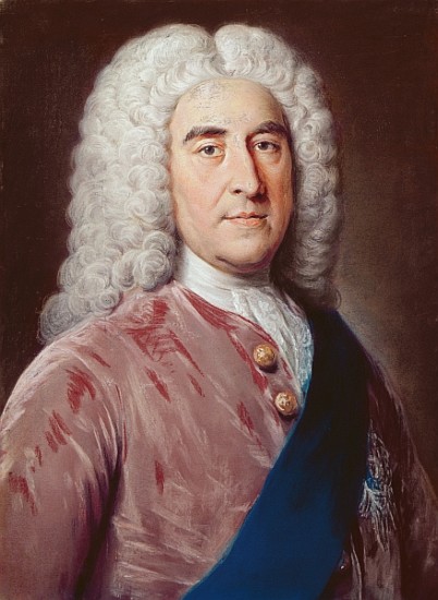 Portrait of Thomas Pelham Holles (1693-1768)f Newcastle under Lyme, von of Bath Hoare William