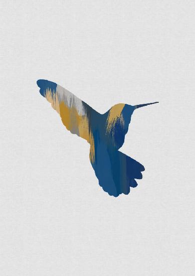 Blauer und gelber Kolibri Ii
