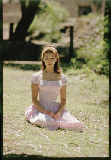 Christine Kaufmann on the grass 1962