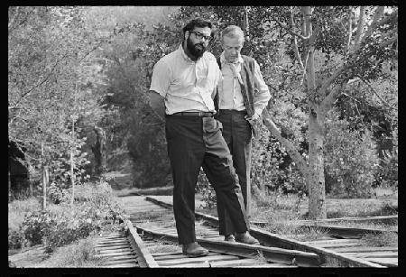 Francis Ford Coppola and Fred Astaire on set of Finians Rainbow 1968