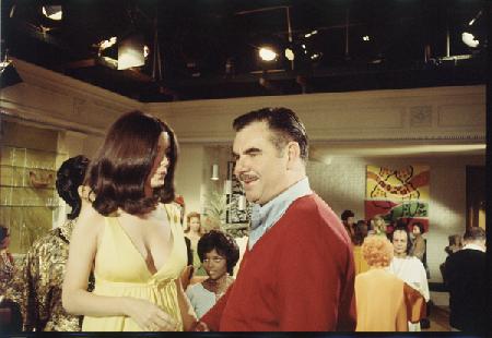 Russ Meyer and cast on the set of Beyond the Valley of the Dolls 1970
