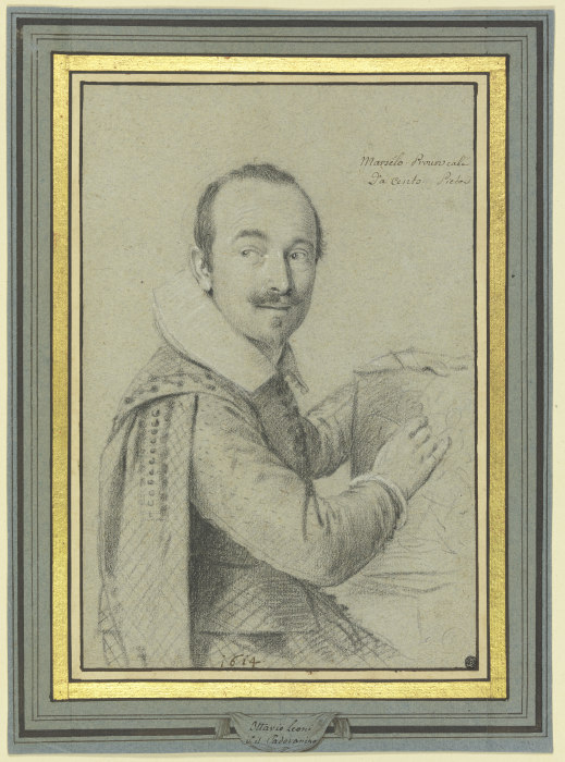 Porträt des Mosaikarbeiters zu Cénto, Marcello Provencale von Ottavio Leoni