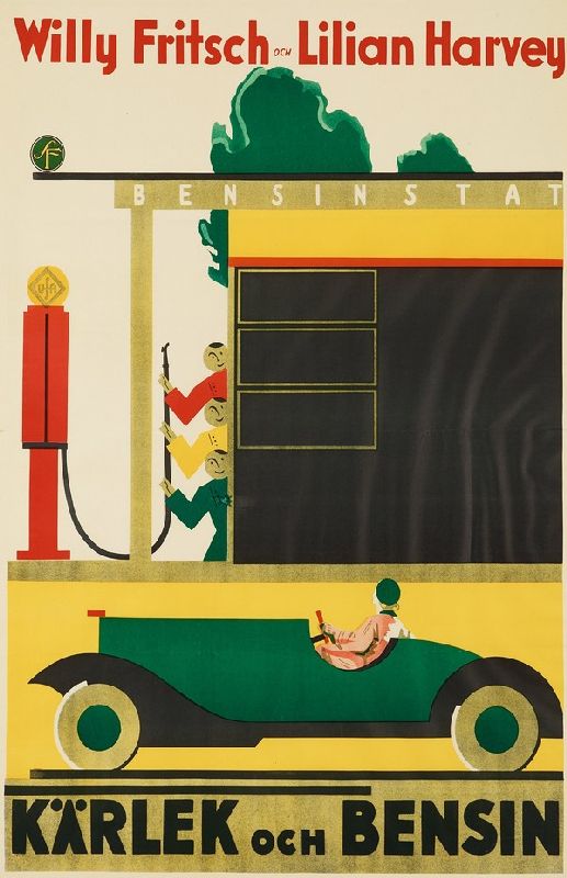 Filmplakat "Die Drei von der Tankstelle" von Wilhelm Thiele von Otto Gustaf Carlsund