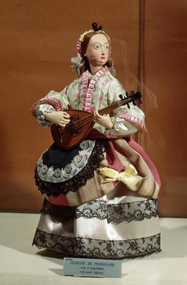 Automaton of a mandolin player (mixed media) von P. Gauthier