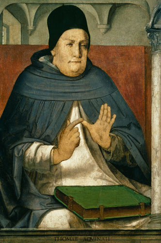Portrait of St. Thomas Aquinas (1225-74) von P. P.