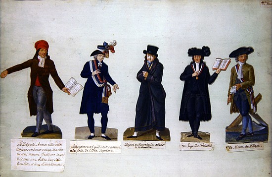 Deputy Armonville, Robespierre and officials form the period of the French Revolution von P. A. Lesueur
