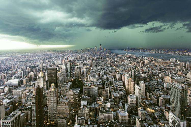 New-York under storm von Pagniez