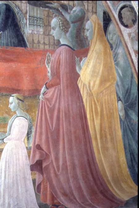The Nativity of the Virgin, detail depicting the Women of the Donor family, from The Chapel of the A von Paolo Uccello