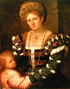 Portrait of a Lady with a Boy 1540s