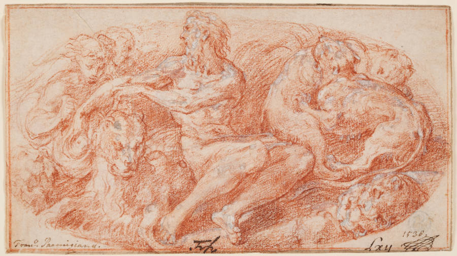 Daniel in der Löwengrube von Parmigianino