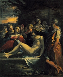 Die Grablegung Jesu. von Parmigianino