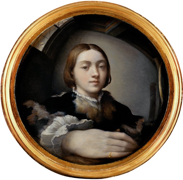 Selbstbildnis im Konvexspiegel von Parmigianino
